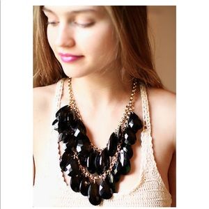 NWT FORNASH 3-Tier Glad & Black Necklace